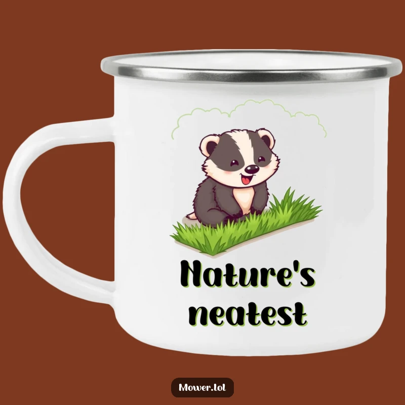 Funny Badger Outdoor Mug: Hilarious Camper Gift, Perfect Funny Gift for Hikers