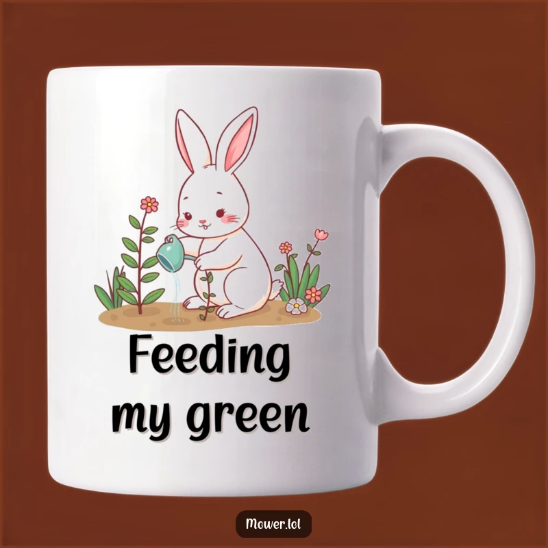 Funny Rabbit Watering Plant Mug: A Hilarious Gardening Gift for Plant Lovers!