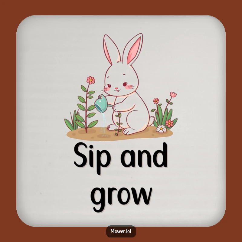 Funny Rabbit Watering Plant Coaster: Hilarious Garden Protection Gift!